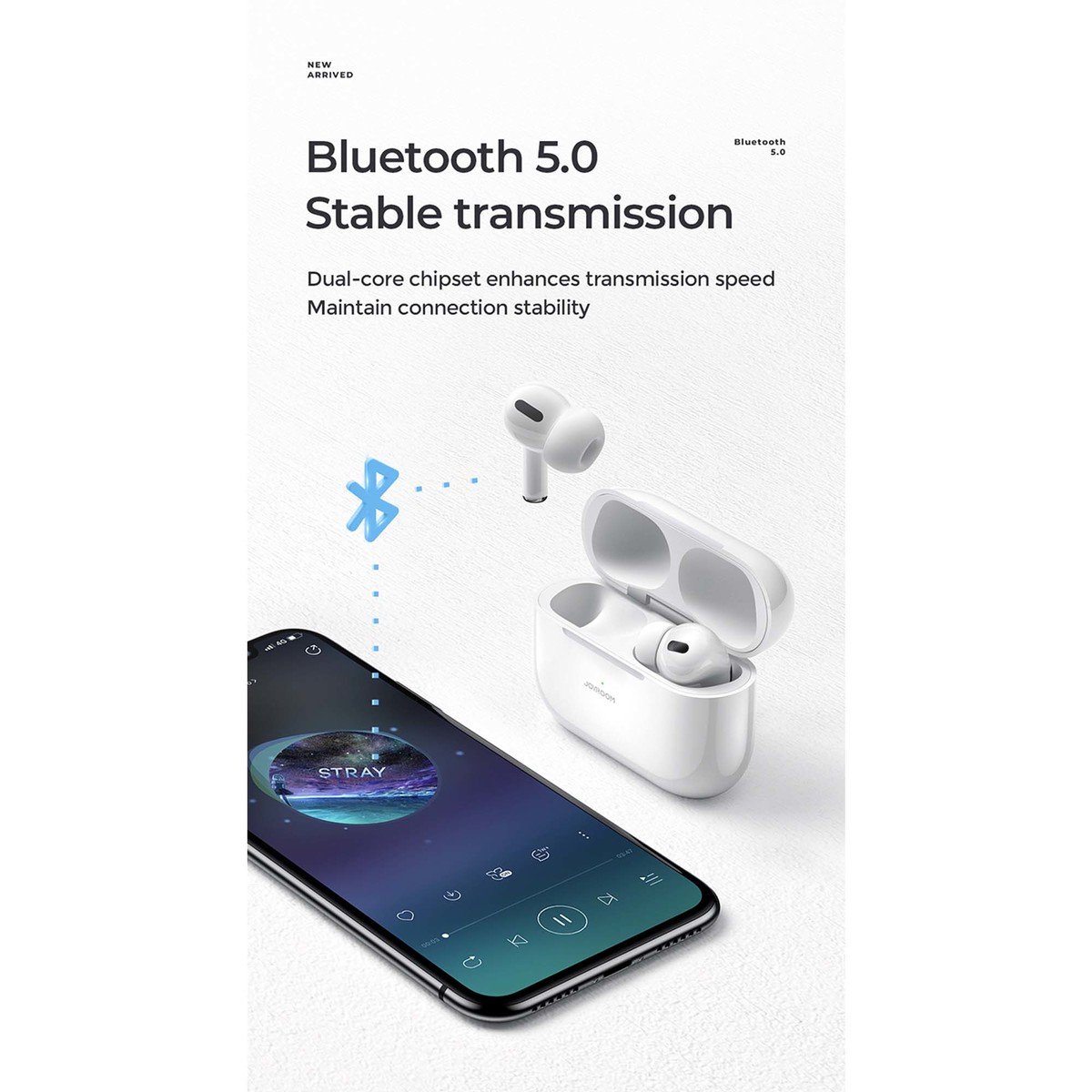 Joyroom JR-T03 Pro Wireless Bilateral Bluetooth Earbuds White