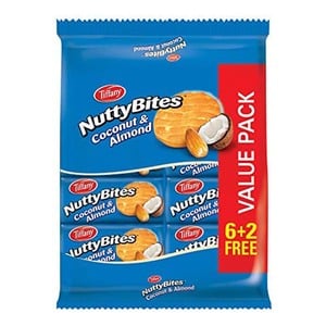 Tiffany Nutty Bites Coconut & Almond 72g 6+2