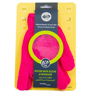 Home Mate Nylon Bath Glove Assorted Color LH011, 1 Pair