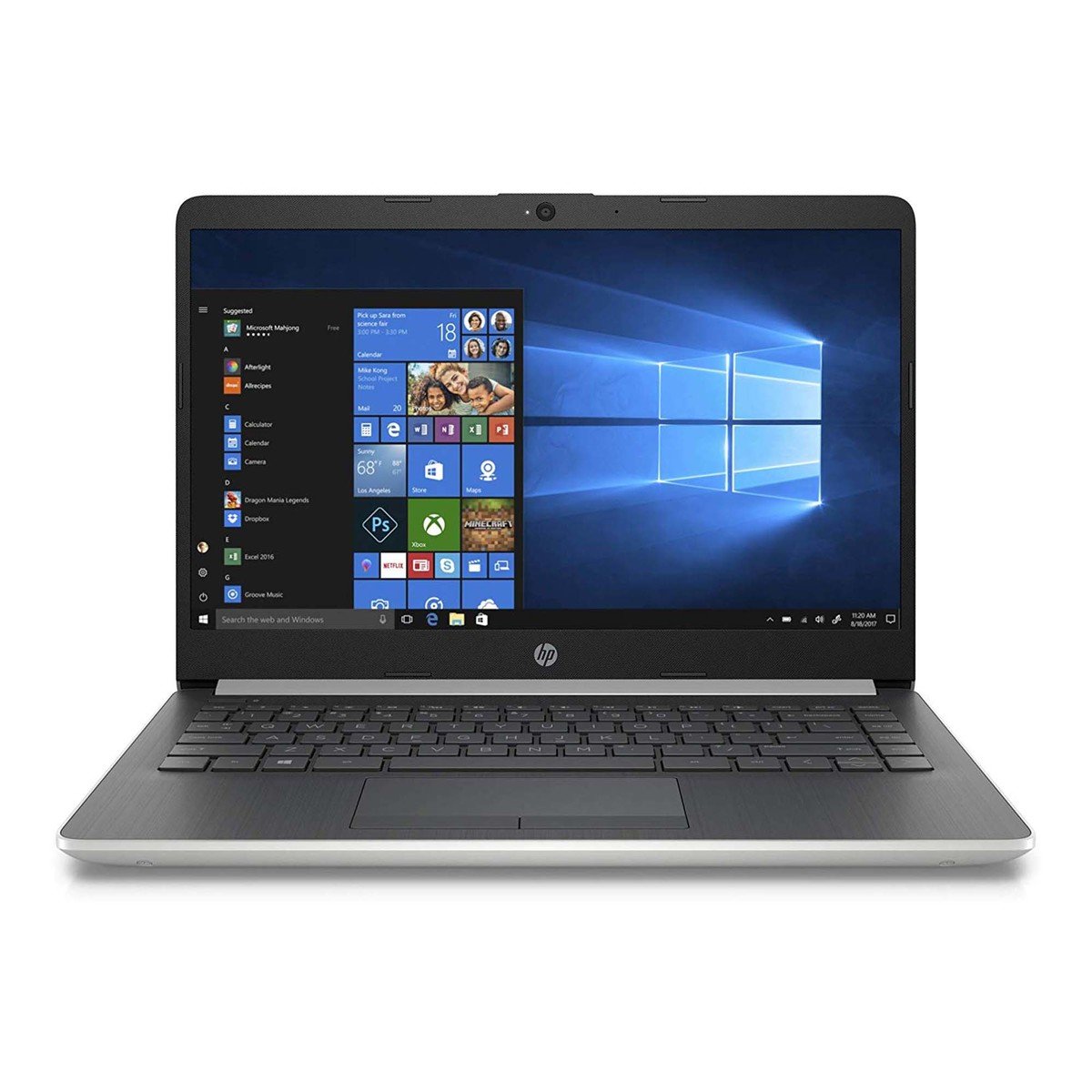 HP Notebook 14-DK0002NE,AMD R3 3200,256SSD, 4 GB RAM , Silver
