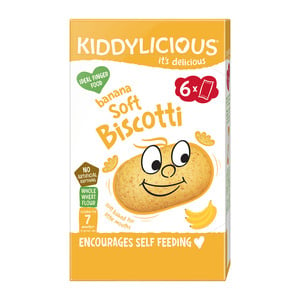 Kiddylicious Banana Soft Biscotti For 7 Months 6 x 20g