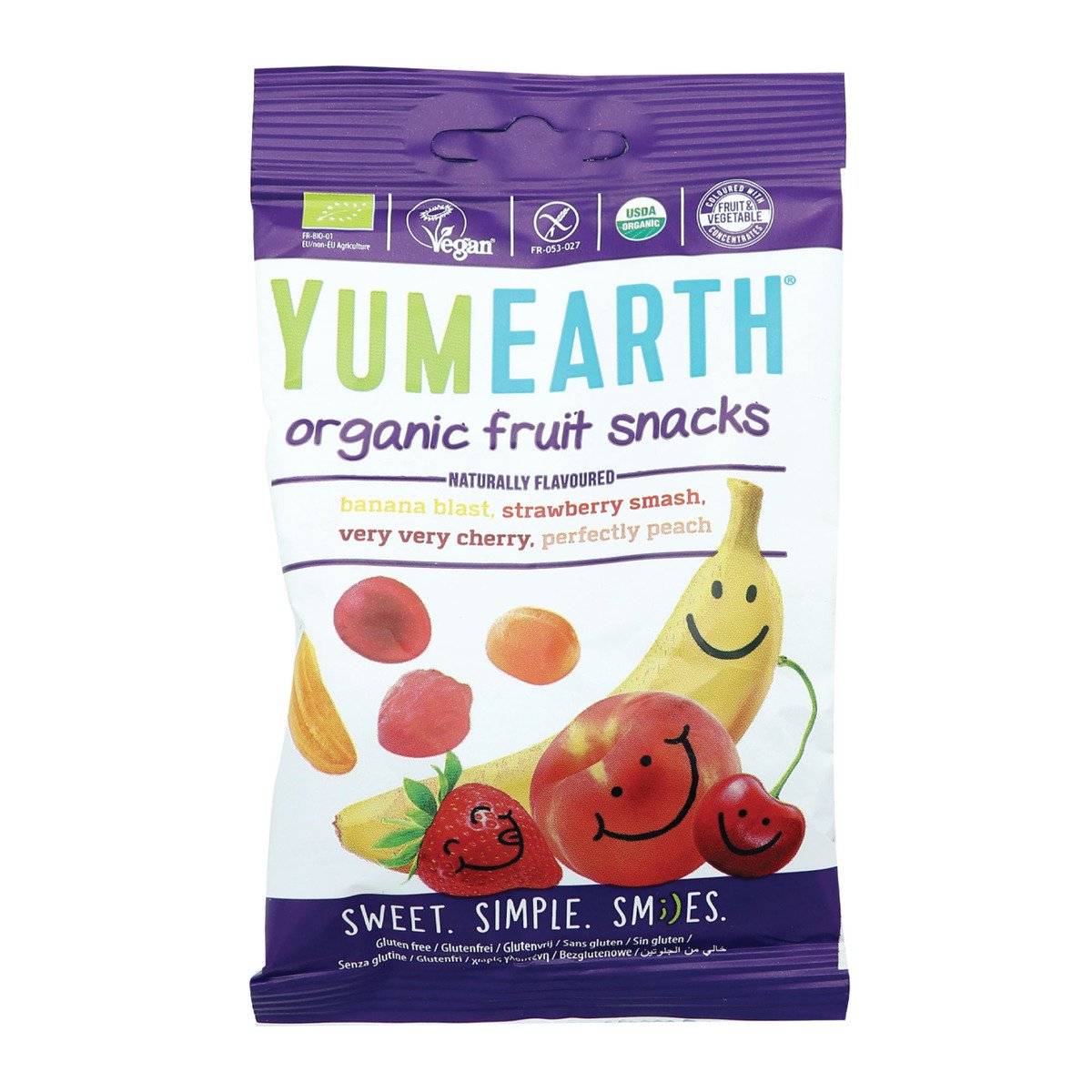 Yum Earth Organic Gummy Fruit Snacks 50g