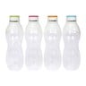 Joyful Plastic Transparnt Bottle 4pcs Assorted Colors