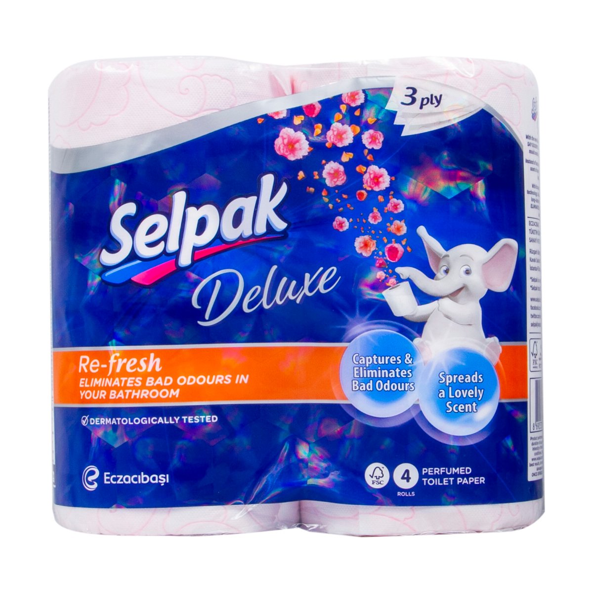 Selpak Deluxe Perfumed Toilet Paper 3ply 4pcs