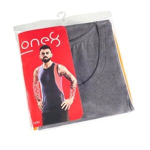 One 8 Men's Lounge Vest Charcoal Melange Color Single Piece Pack, Medium