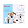 Chefline Stainless Steel Hot Pot Set DIAMOND 1.5Ltr + 2.5Ltr + 3.5Ltr