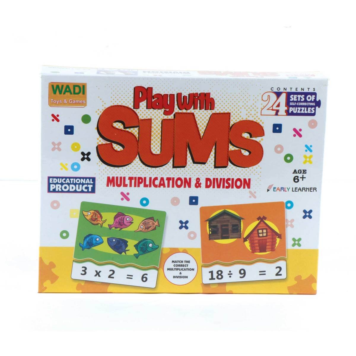 Ankit Play Early Learner With Sums Multiplication & Division 24-Sets of Self Correcting Puzzles