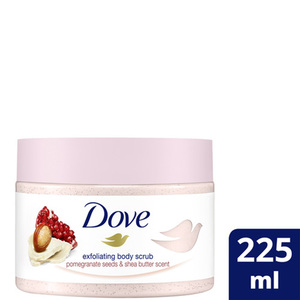 Buy Dove Body Scrub Exfoliating Pomegranate Seeds & Shea Butter 225 ml Online at Best Price | Facial Scrub | Lulu UAE in Kuwait