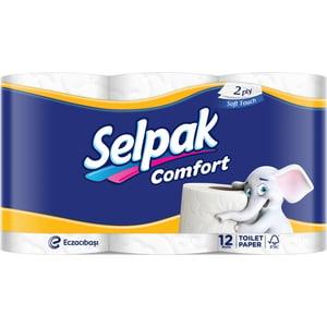Selpak Comfort Toilet Paper 160 Sheets x 2ply 12pcs