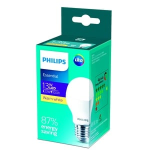 اشتري قم بشراء فيليبس إيسينشال لمبة إل إي دي - قطعتين 13 واط E27 WW Online at Best Price من الموقع - من لولو هايبر ماركت LED Bulb في الامارات