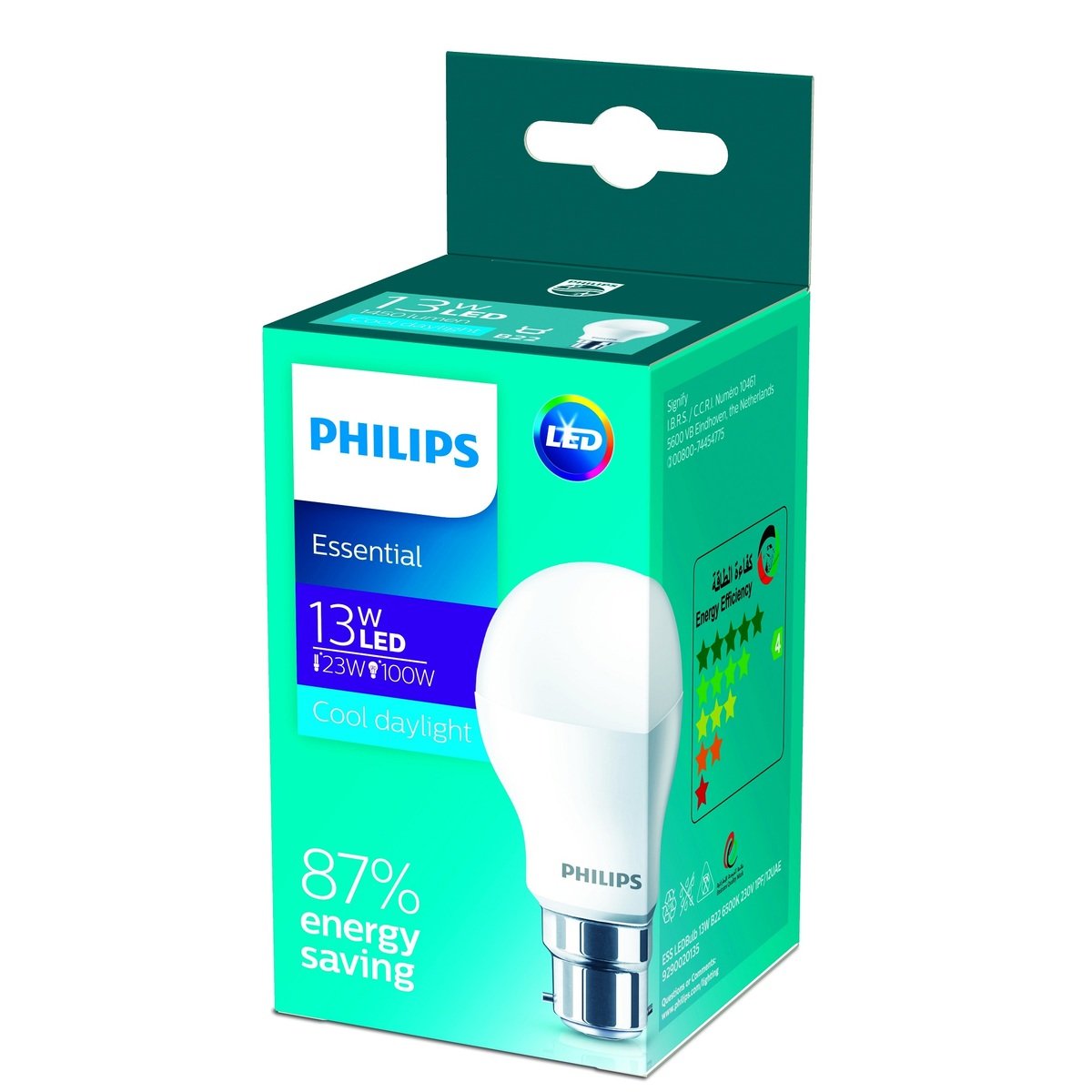 Philips Essential LED Bulb 2pcs 13W B22 CDL