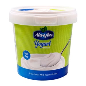 Al Wajba Stirred Yogurt Plain Full Fat 1kg