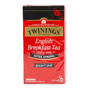توينينغز شاي الافطار الانجليزي قوي جدا ٢٥ حبه