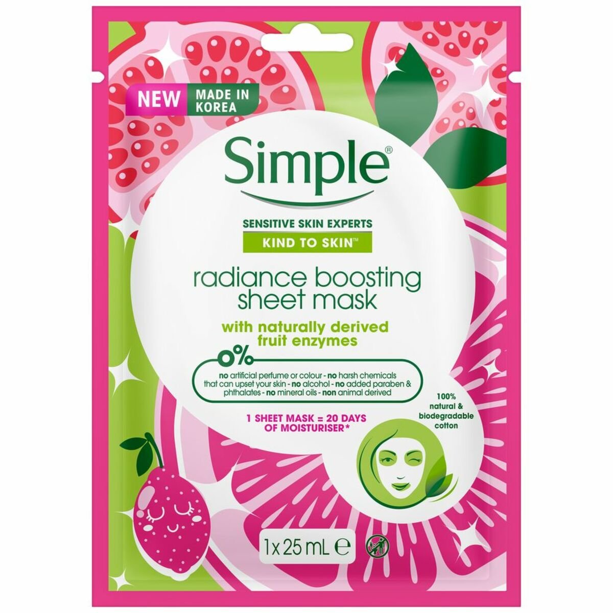 Simple Face Mask Radiance Boosting 25 ml