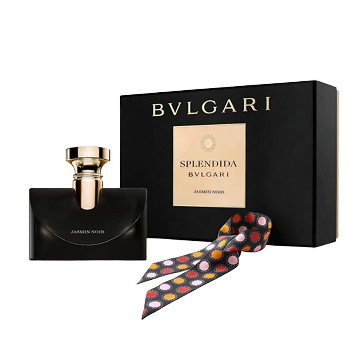 BVLGARI Jasmin Noir Splendida Eau De Parfum For Women, 100ml + Scarf Set