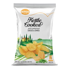Kitco Kettle Cooked Cheese & Chives Potato Chips 150 g