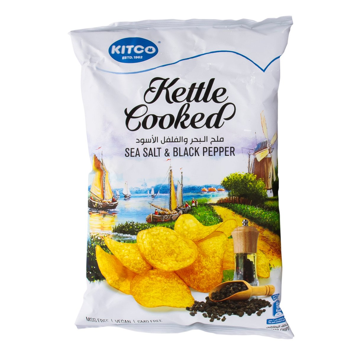 Kitco Kettle Cooked Potato Chips Salt & Black Pepper 150 g
