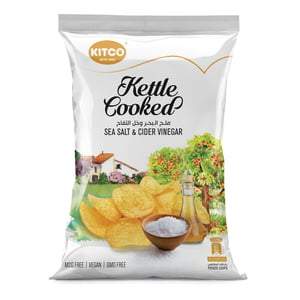 Kitco Kettle Cooked Sea Salt & Cider Vinegar Potato Chips 150g