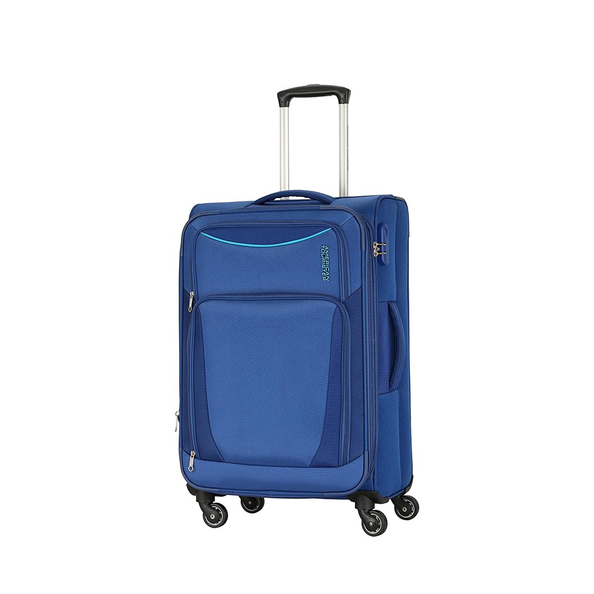 American Tourister Portland 4 Wheel Soft Trolley, 68 cm, Blue