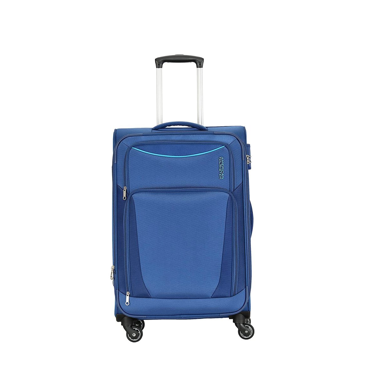 American Tourister Portland 4 Wheel Soft Trolley, 79 cm, Blue