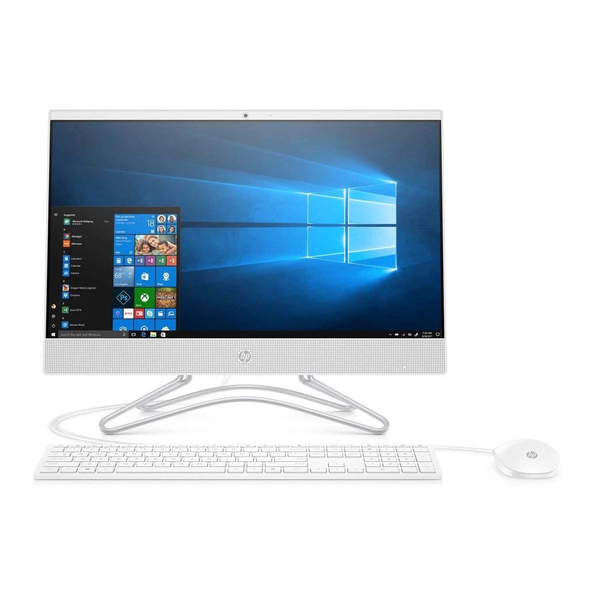 HP 22-C0015ne All in One Desktop 22"(21.5') FHD display , Intel Core i3-9100,4 GB RAM,1 TB HDD,Windows 10 Home, En-Ar Keyboard,White