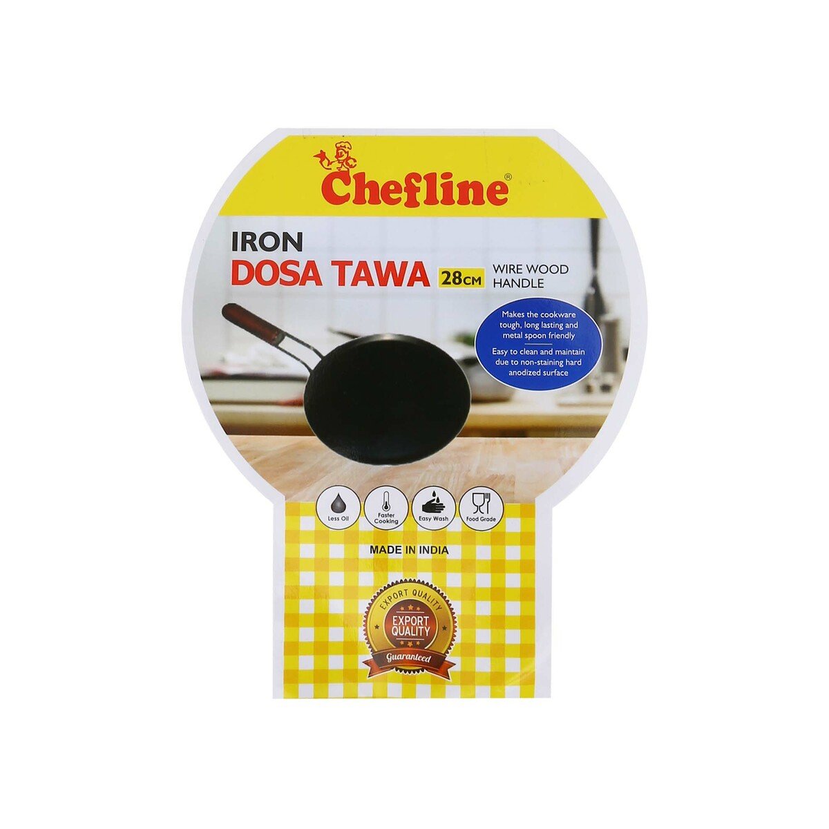 Chefline Iron Tawa, 28 cm