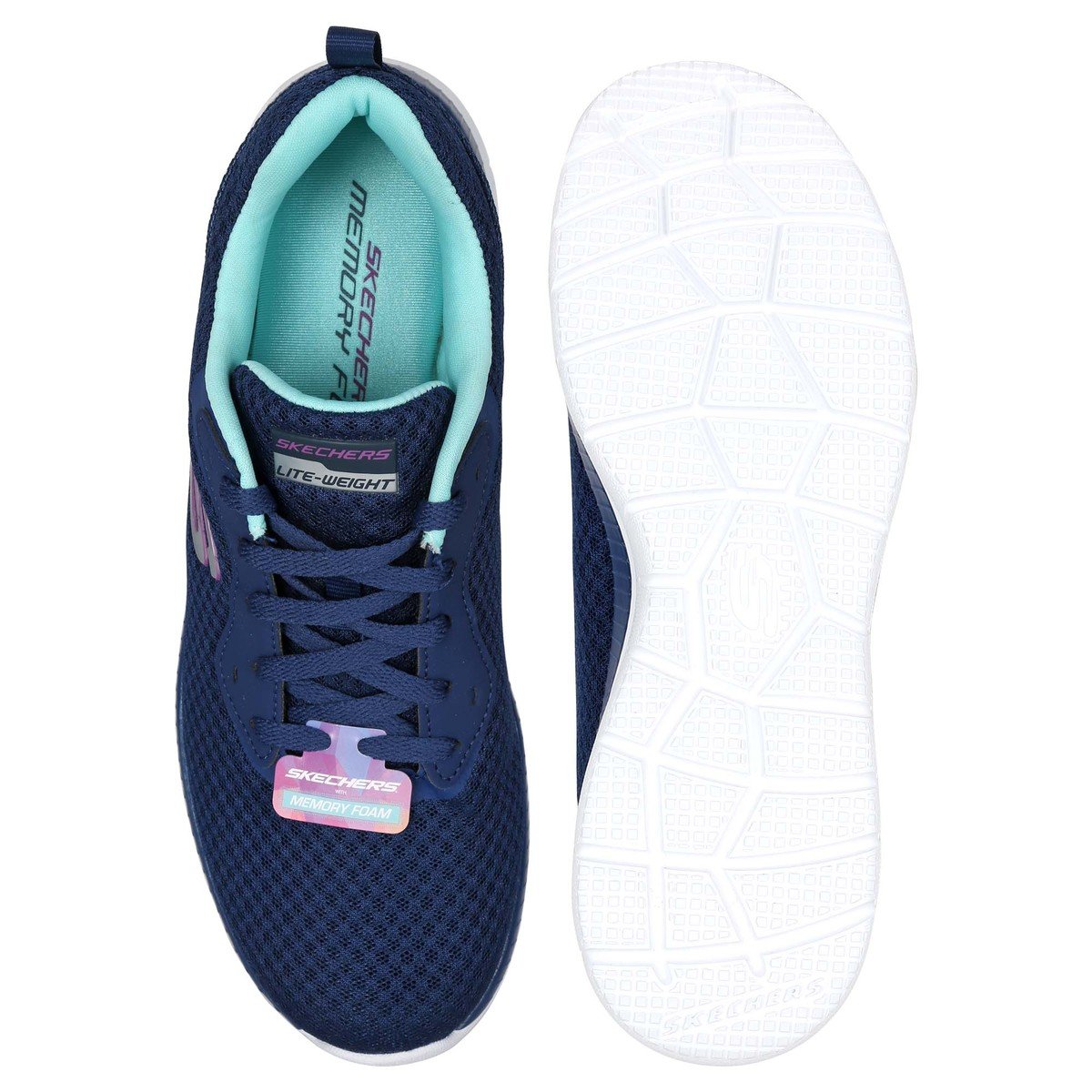 Skechers Memory Foam Women's Sport Shoes 12606-NVLB 36.5