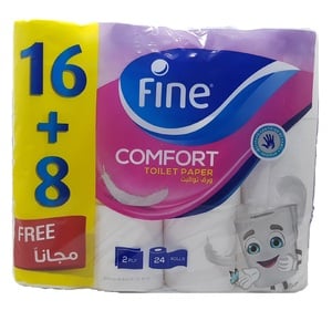 Fine Sterilized Toilet Paper Comfort 2ply 200 Sheets 16+8