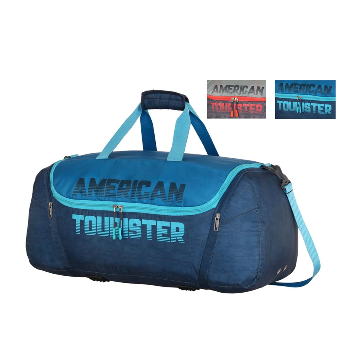 American Tourister Grid Duffle Bag, 65 cm, Blue