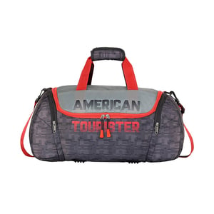 American Tourister Grid Duffle Bag 55cm Grey