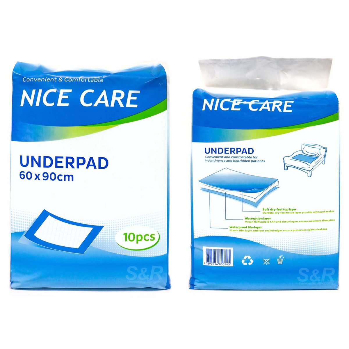 Nice Care Underpad 60 x 90cm 10pcs