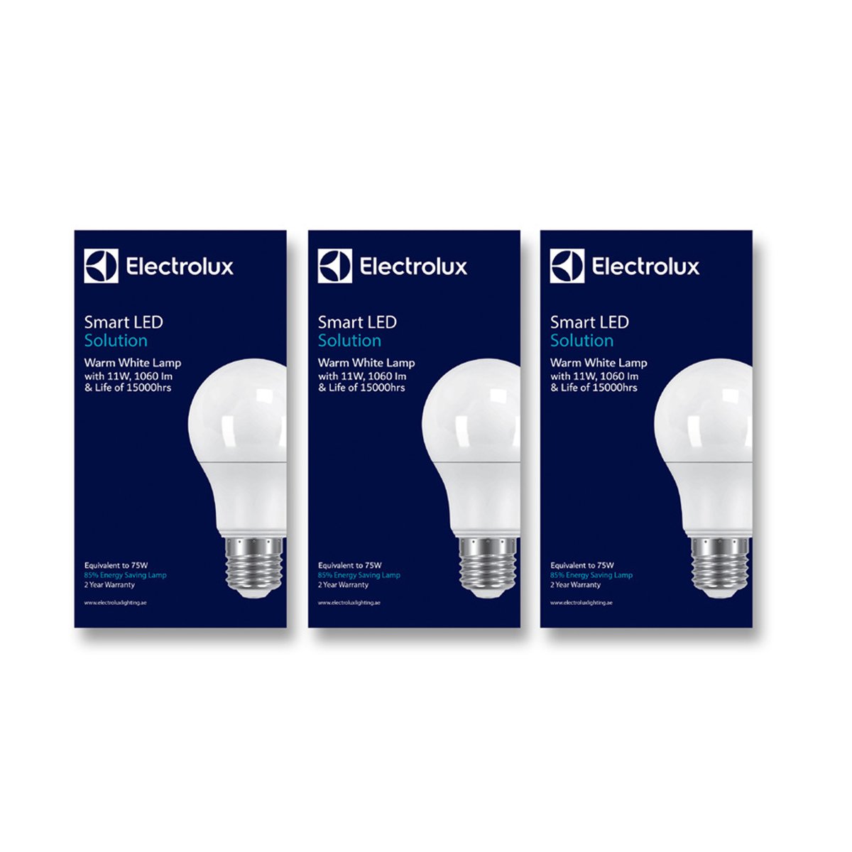 Electrolux LED Bulb 11W E27 3pcs A60 WL
