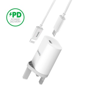 Iends Power Delivery Wall charger with USB-C to Lightning Cable White AD994
