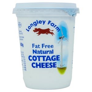 Longley Farm Natural Cottage Cheese Fat Free 450 g