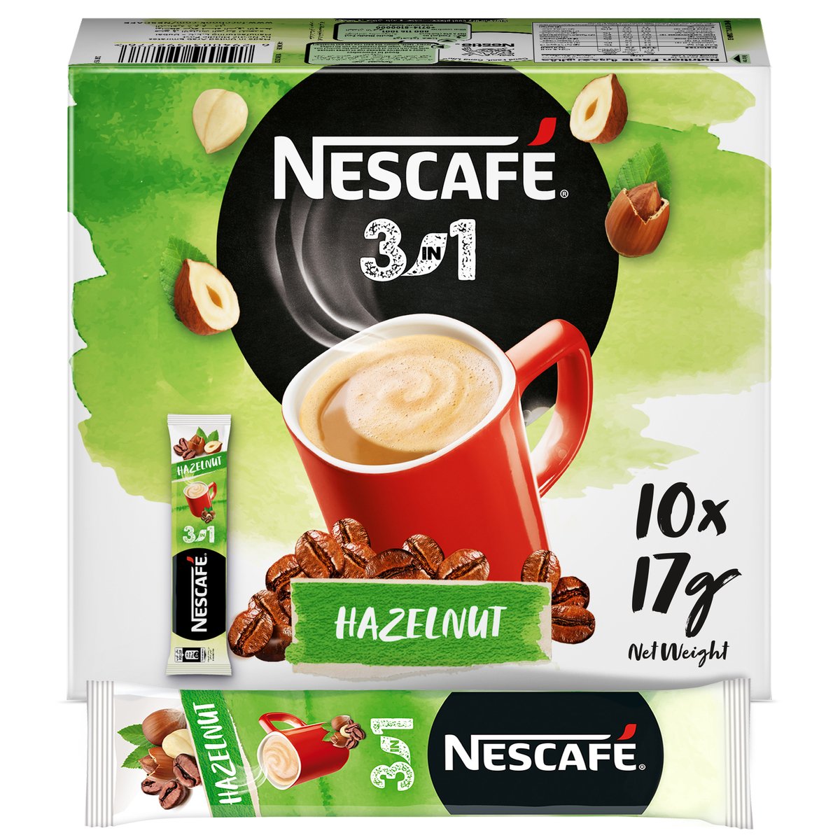 Nescafe 3in1 Hazelnut Coffee Mix Stick 10 x 17 g