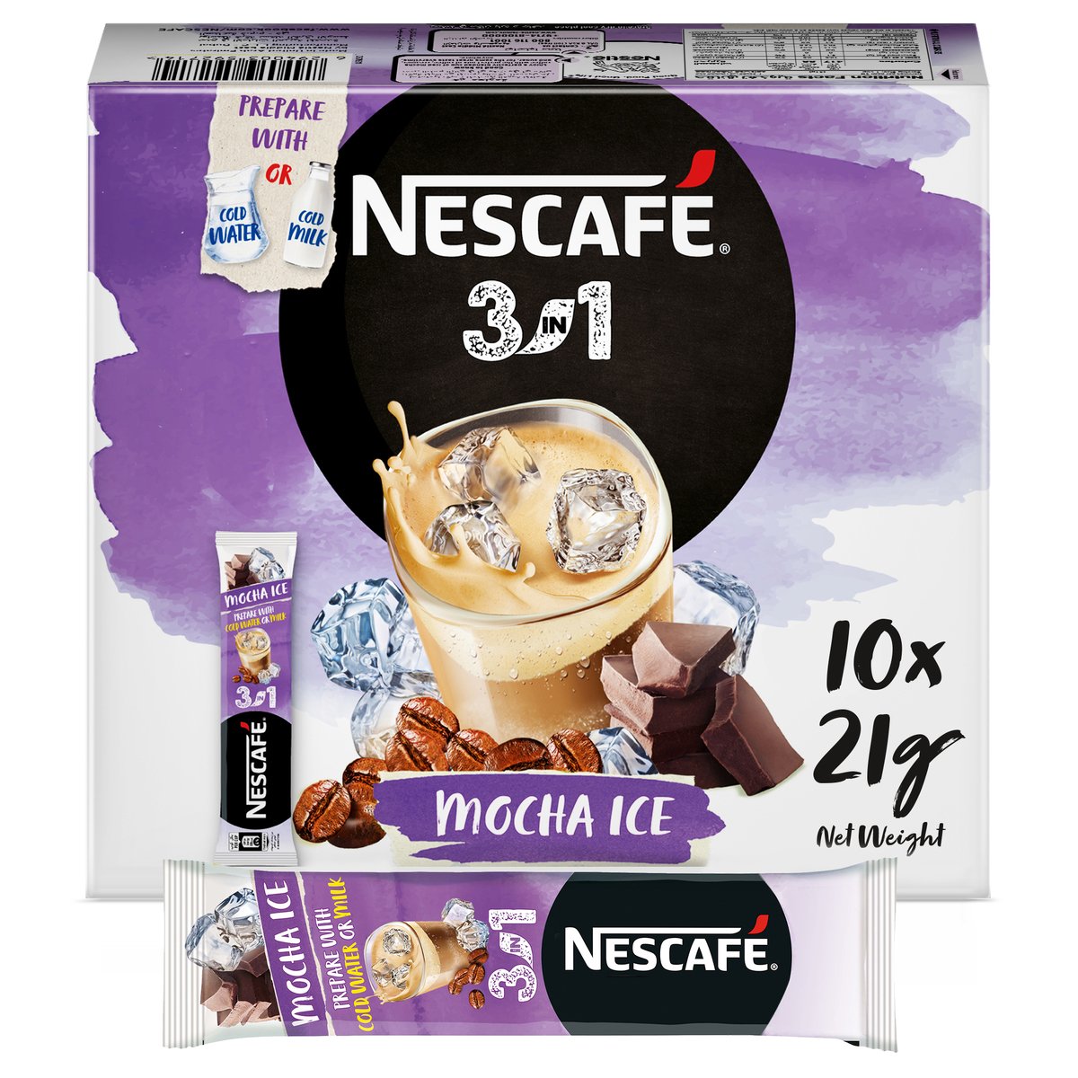 Nescafe 3in1 Mocha Ice Coffee Instant Mix Stick 10 x 21 g