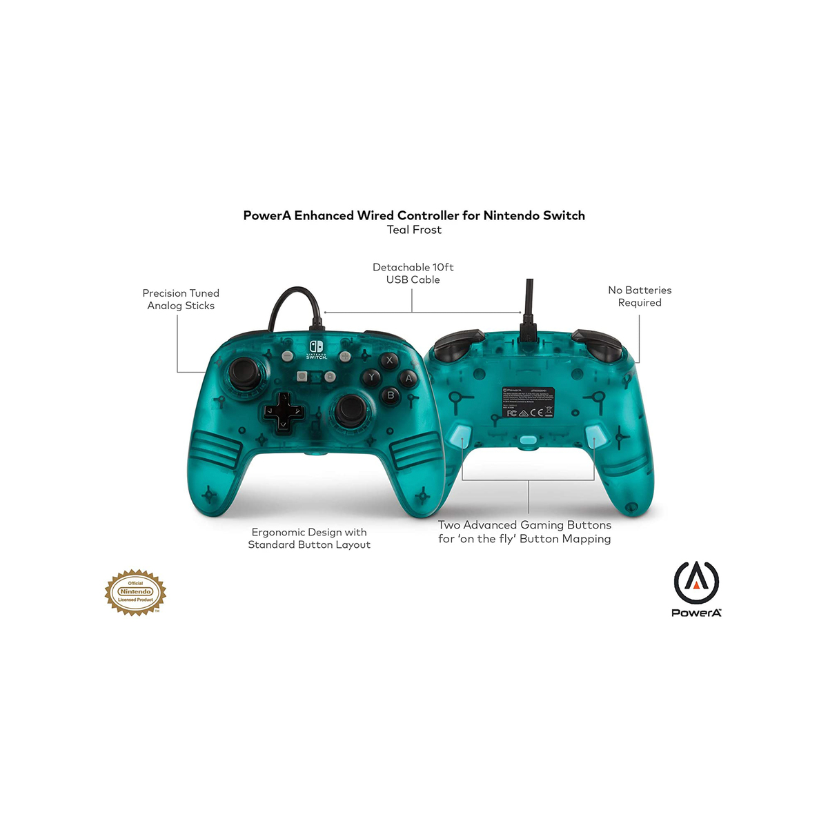 Enhanced Wired Controller for Nintendo Switch - Teal Frost (Nintendo Switch)
