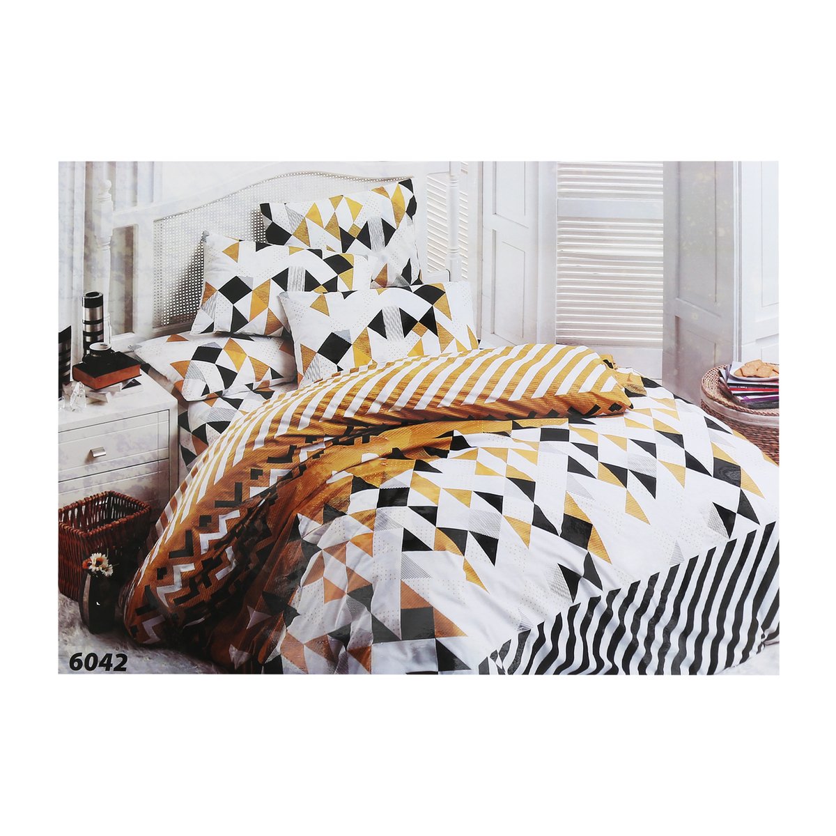 Cortigiani Comforter Set 6pcs Cotton Assorted Colors & Designs