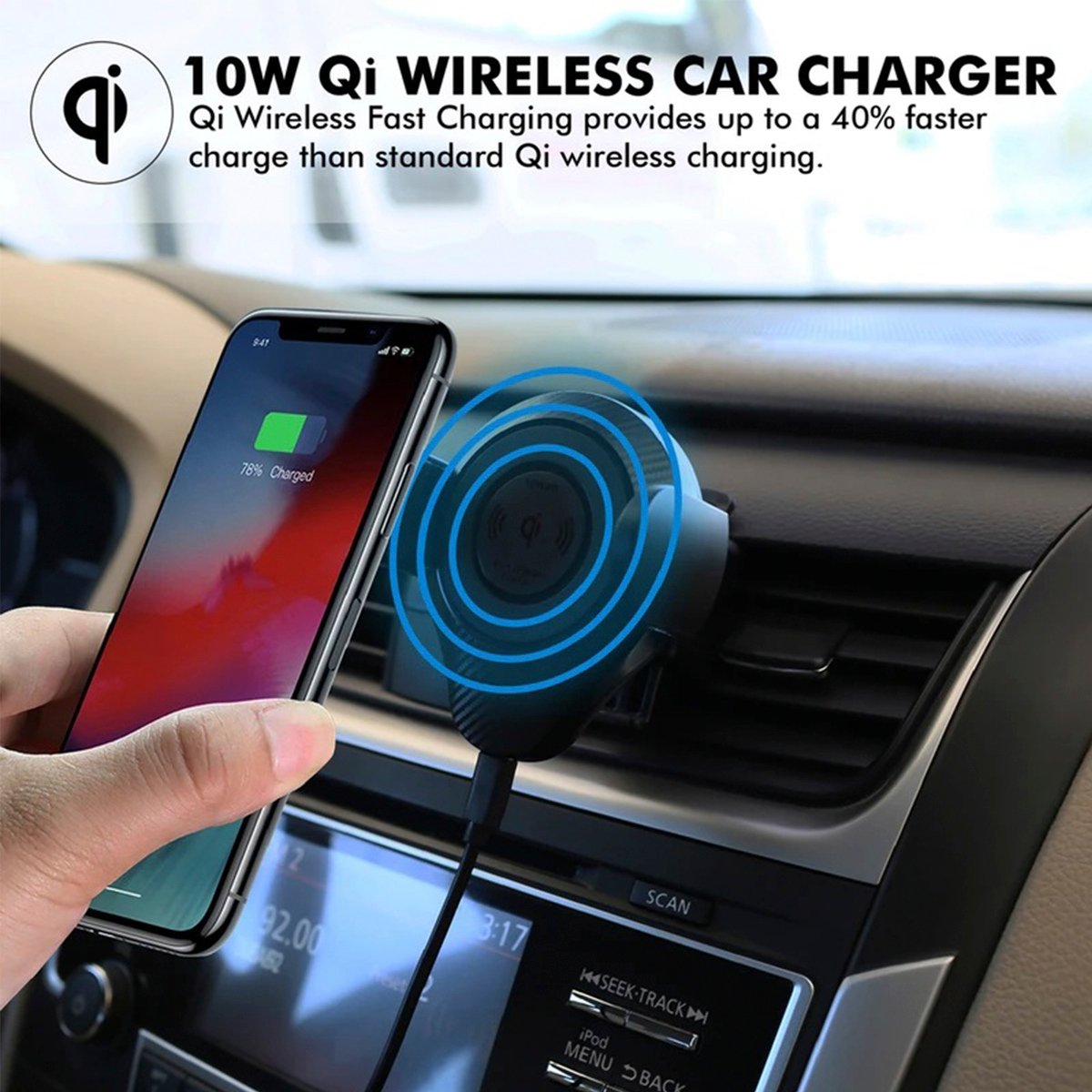 Promate Ultra-Fast Wireless Car Charging Mount Alpha Online at Best ...