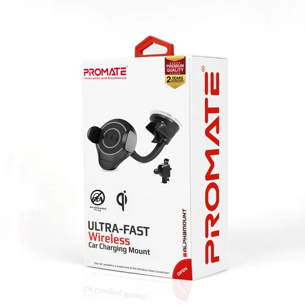 Promate Ultra-Fast Wireless Car Charging Mount Alpha