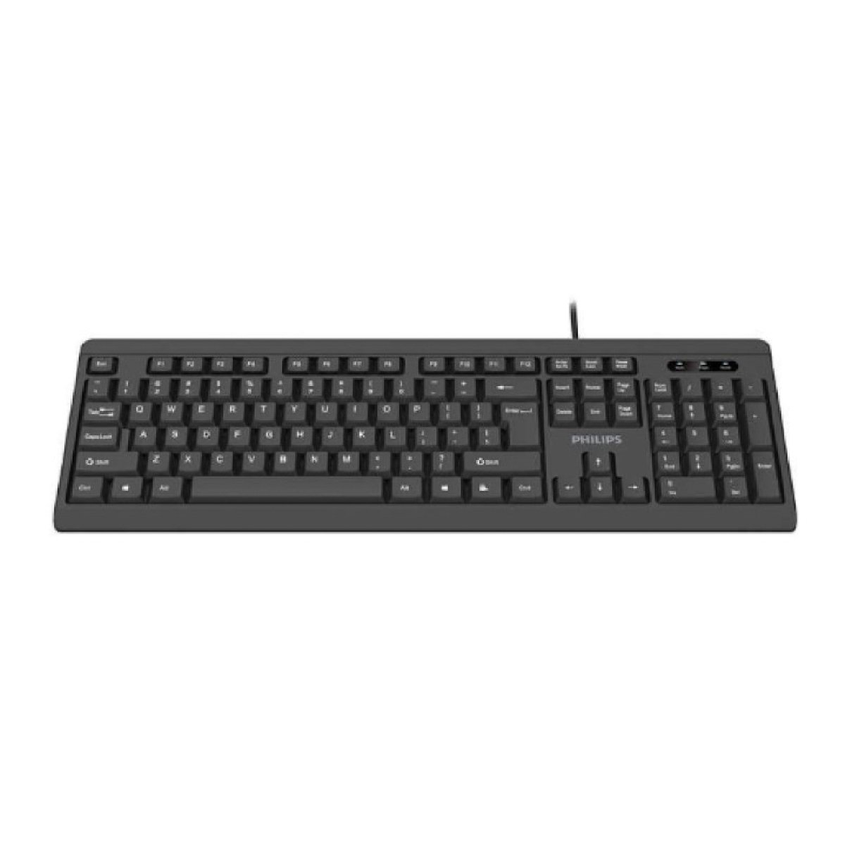 Philips USB 2.0 Plug and Play Wired Keyboard, Black