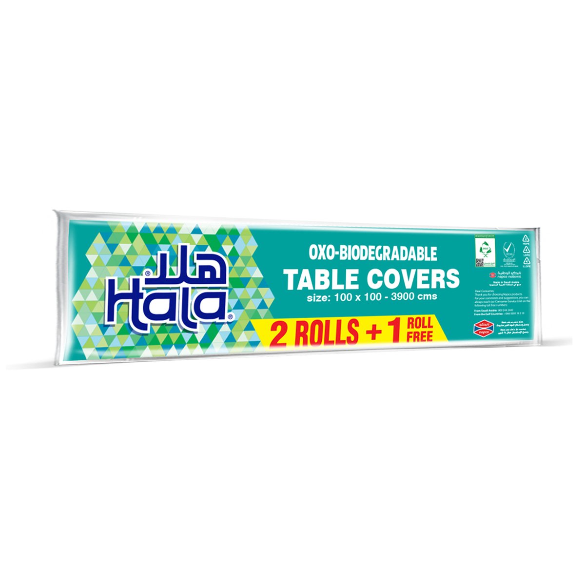 Hala Table Covers Oxo-Biodegradable Size 100 x 100-3900cm 13pcs 2+1