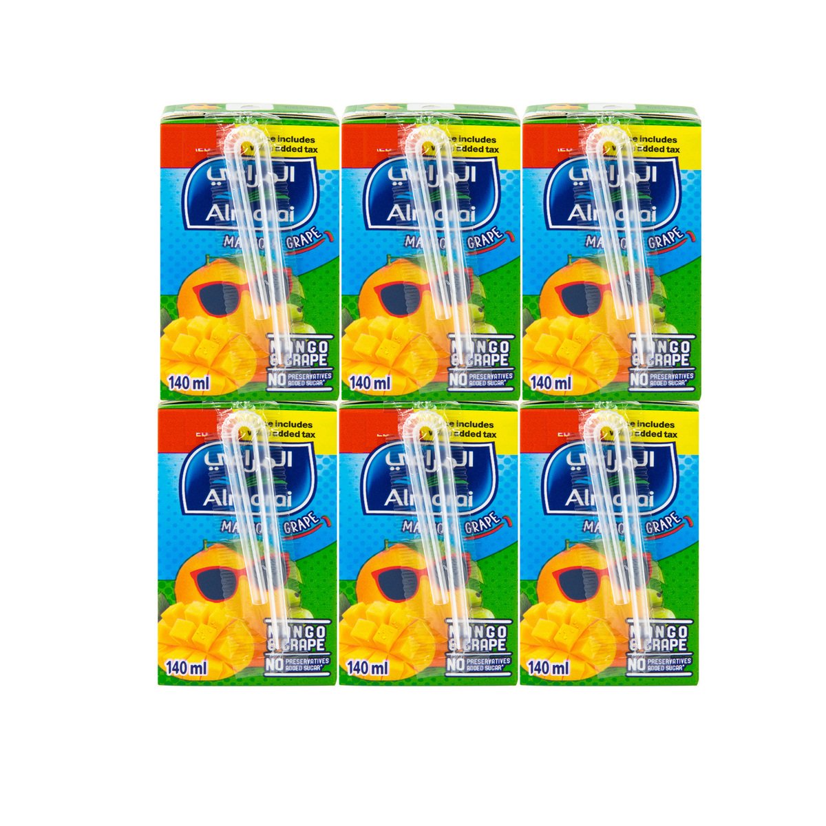 اشتري قم بشراء المراعي شراب المانجو والعنب 6 × 140 مل Online at Best Price من الموقع - من لولو هايبر ماركت Fruit Drink Tetra في السعودية