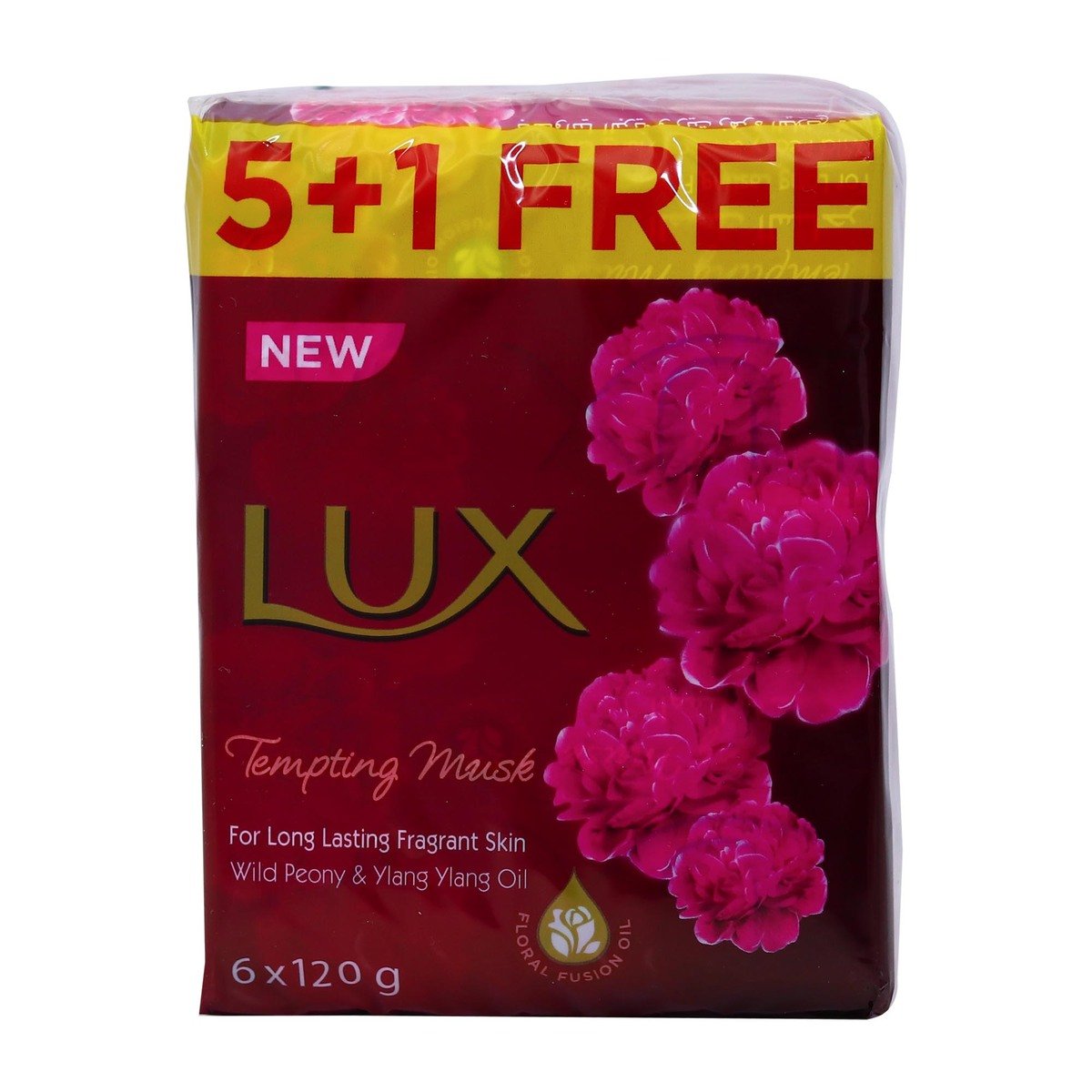 Lux Soap Tempting Musk Wild Peony & Ylang Ylang Oil 120g 5+1