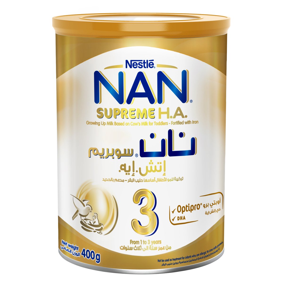Nestle NAN Supreme H.A. Stage 3 Hypoallergenic Growing Up Milk From 1 to 3 Years 400 g
