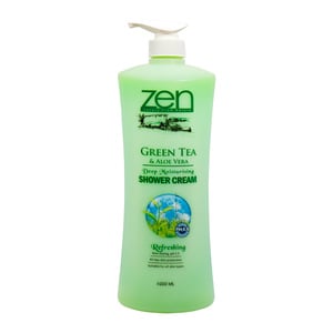 Zen Shower Cream Green Tea & Aloe Vera 1Litre