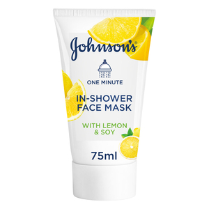 Johnson's Facial Mask 1 Minute In-Shower Face Mask with Natural Lemon & Soy 75ml