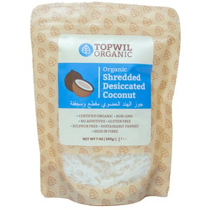 Topwil Organic Desiccated Coconut Shredded 200g