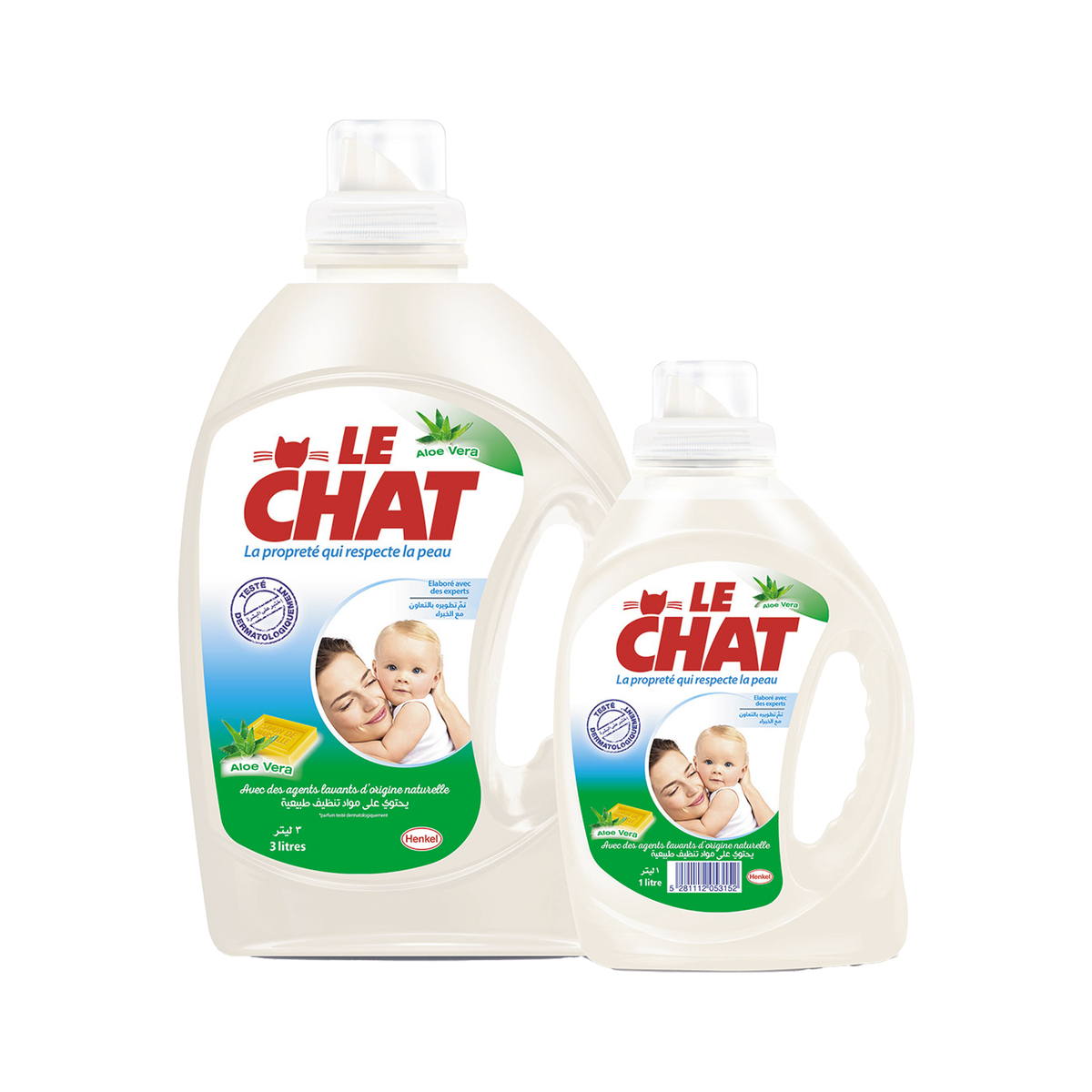 Le Chat Liquid Detergent Sensitive Aloe Vera 3Litre + 1Litre