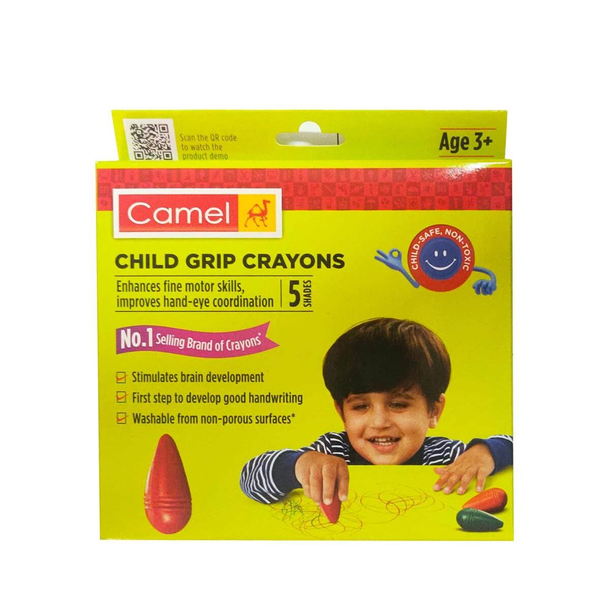 Camel Child Grip Crayons 5pcs